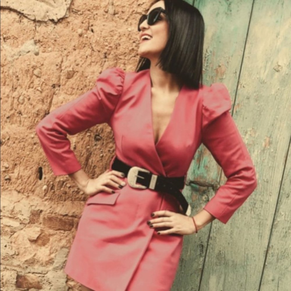 Zara Fuchsia Blazer Dress - Picture 4 of 8